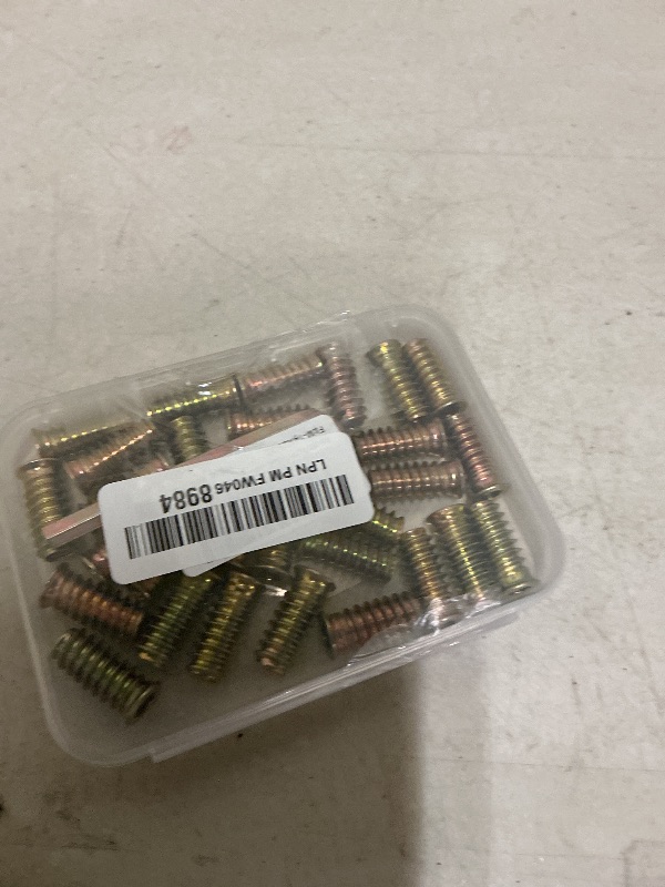 Photo 1 of 30 PCS 1/4-20 x 25mm Threaded Inserts for Wood Professional Threaded Insert Nuts for Furniture & Wooden Products, Hex Spanner Included