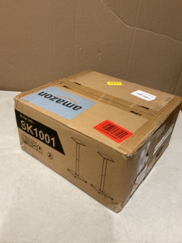 Photo 1 of YOMT Universal Speaker Stands Pair for Surround Sound, 28 Inch Floor Speaker Stands with Cable Management Holds 22lbs Bookshelf Speaker Satellite Speaker, 1 Pair