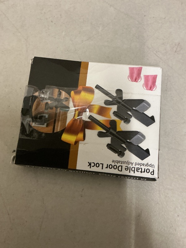 Photo 1 of 2 Pack Adjustable Portable Door Lock, Hotel Door Locks for Travelers Security, Prevent Unauthorized Entry, Door Stoppers Security for Travel Bedrooms Apartment Airbnb Dorm, with Silicone Caps