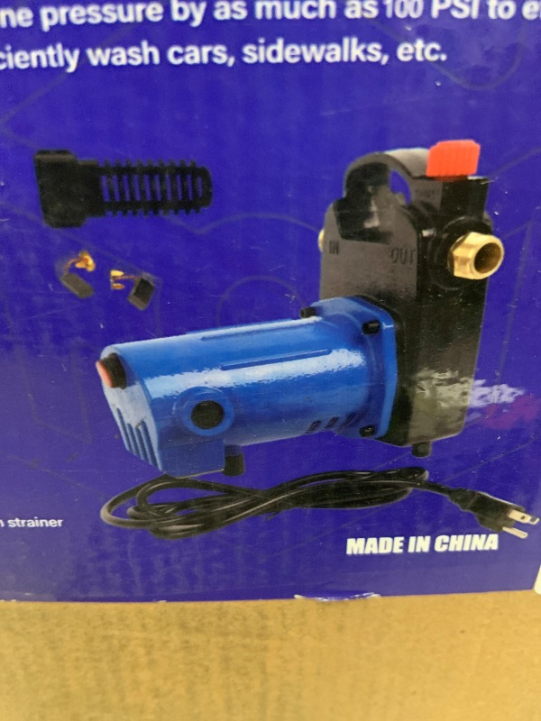 Photo 1 of 1/2 HP Cast Iron Transfer Pump, 120V 1560GPH Water Pump, High Pressure Transfer Pump with Suction Strainer and Brass Connectors.