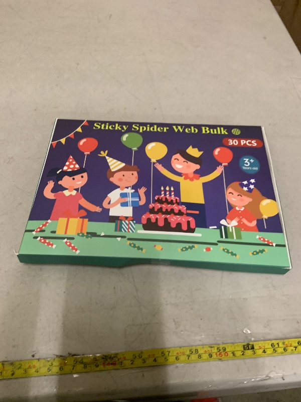 Photo 1 of 30 Pcs Sticky Spider Web Sticky Hands for Kids Bulk Halloween Party Favors Decorations,Spider Webs for Classroom Prizes,Kids' Halloween Goodie Bags Stuffers Pinata Stuffers Small Toys for Boys Girl