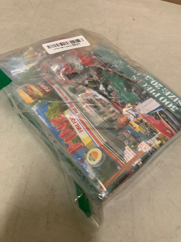 Photo 1 of 500 Pieces Jigsaw Puzzles, Retro Style 500 Piece Puzzles for Adults, Car and Food Station Jigsaw Puzzles, Interlock Perfectly Letter on Back, Home Decor Birthday Party Gift Toy Age 12+, 20.5 x 15 in