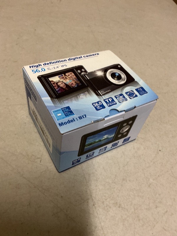 Photo 1 of 2025 New Digital Camera, 56MP FHD 1080P for Kids with 16x Digital Zoom Anti Shake, Face Detect, Smile Capture, 32GB TF Card, Battery, Lanyard, a Great Gift for Boys & Girls?Black?