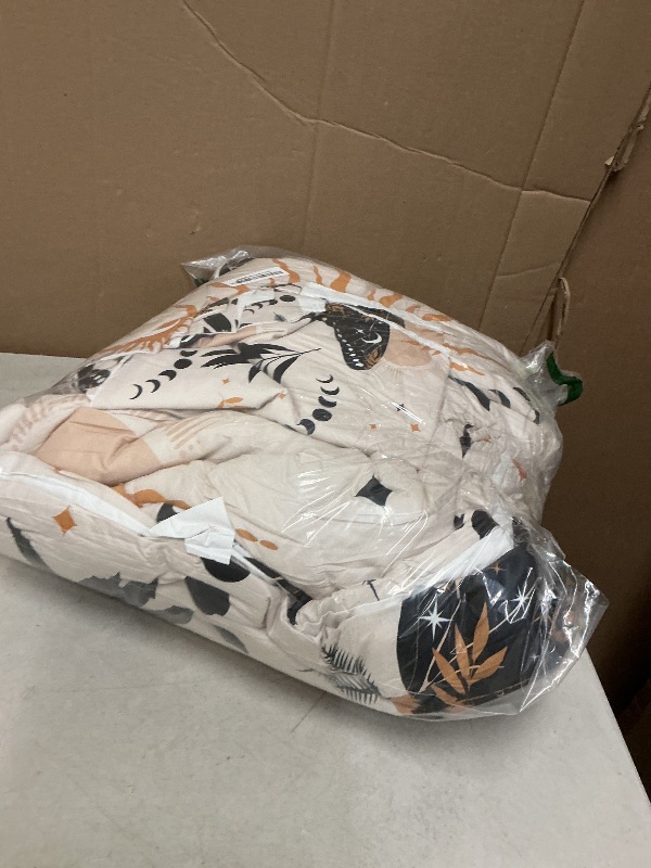Photo 1 of AILONEN Sun and Moon Death Moth Comforter Set Queen Size, Gothic Bedding for Room Decor, 3 Pieces Bed in a Bag With 2 Pillowcases