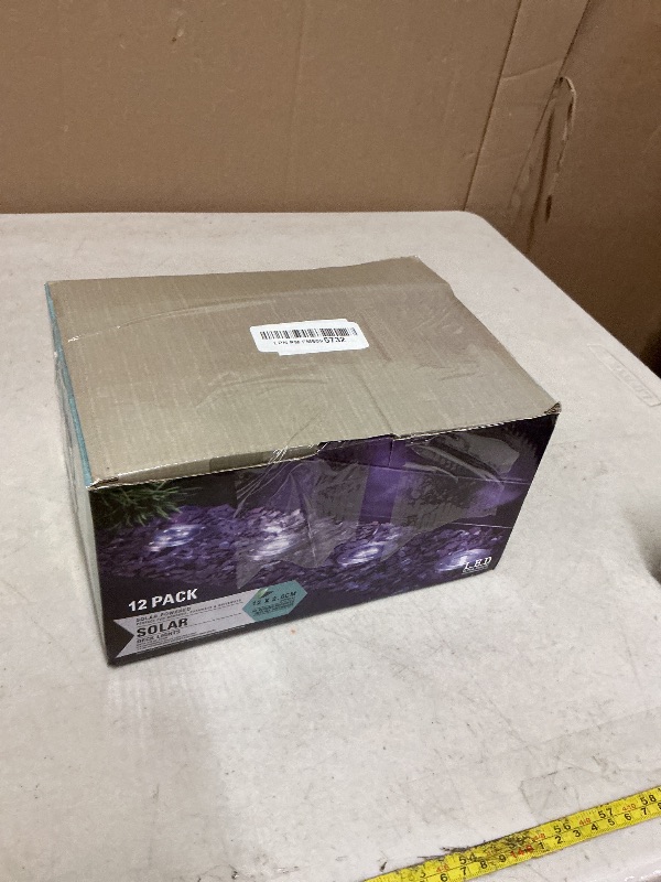 Photo 1 of OULONGER Solar Lights Outdoor Waterproof, 12 Pack Solar Ground Lights with Large Capacity Battery, High Efficiency Solar Powered Lights for Outdoor Garden, Patio, Pathway and Yard (Warm Light)