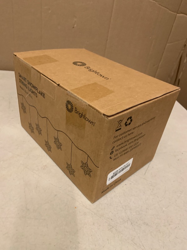 Photo 1 of Brightown Smart Christmas Snowflake Lights Outdoor, 24ft 192LED with 16 Drops Icicle Lights with APP Control & Music Sync, Waterproof Connectable, 80+ Scene Modes for Roof, Yard, Patio, Window