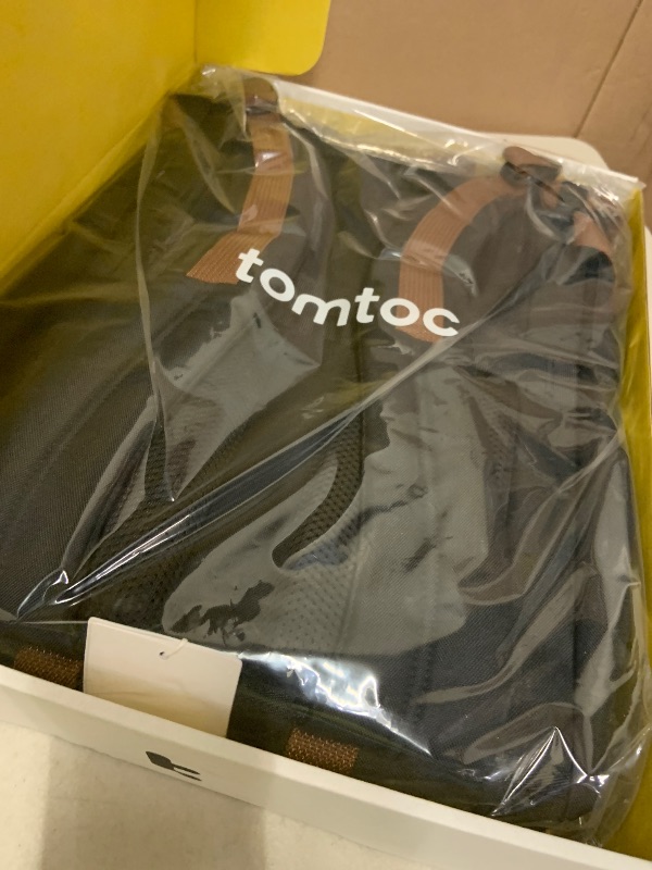 Photo 1 of tomtoc Flap Laptop Backpack, Lightweight, Water-Resistant Casual Daypack, Durable Work-pack, Vintage Classic Rucksack for 13-15.6 Inch Laptop, perfect for Campus, Street, 22L Black