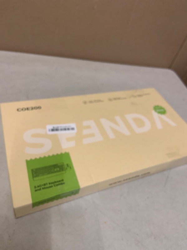 Photo 1 of seenda Wireless Bluetooth Keyboard and Mouse Combo, COE200 Ergonomic Wireless Keyboard Mouse with Wrist Rest, Multi-Device Connection, Full-Size, Compatible for Computer/Laptop/Mac/MacBook, Black