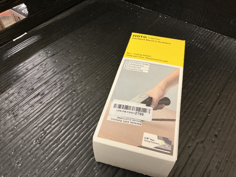 Photo 1 of HOTO EdgeFlow Cordless Electric Scissors, Rechargeable Cardboard Cutter, Titanium Blade & LED Display, Self-Sharpening & Tool-Free Easy-Swap, Electric Box Cutter for Cardboard, Carpet, Leather