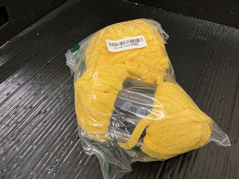 Photo 1 of 2-Pack Super Soft Chunky Yarn for Crocheting Blankets - 7oz/76.4yd Total, Thick & Plush Chenille Yarn for Quick Baby Projects, Amigurumi, Scarves, Golden Yellow