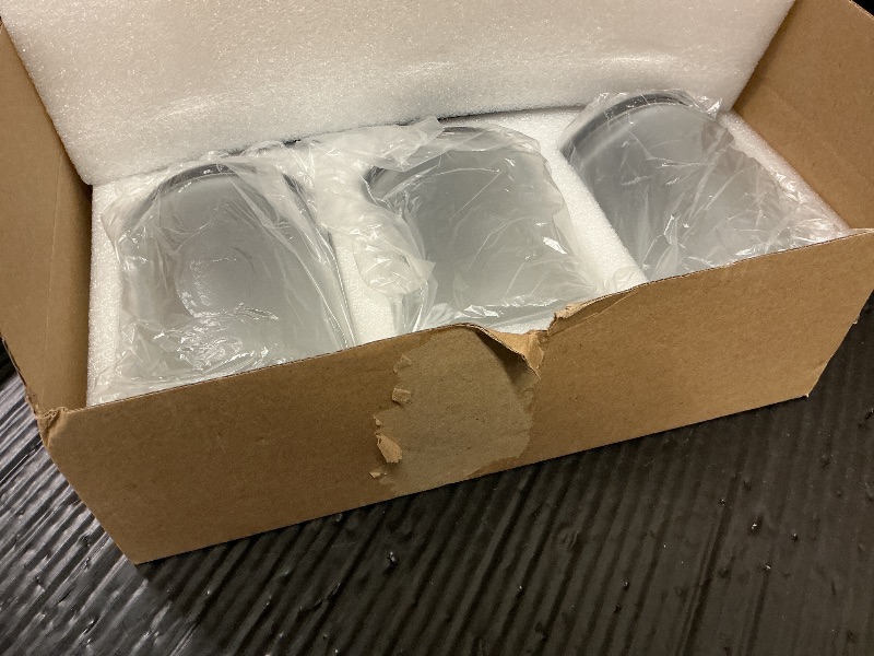 Photo 1 of 3 Pack Qtip Holder Bathroom Set,Cotton Ball Swab Pad Holder Cotton Round Floss Pick Dispenser with Tray,Glass Apothecary Jars with Lids,Bathroom Organizers and Storage Canisters-Frosted White