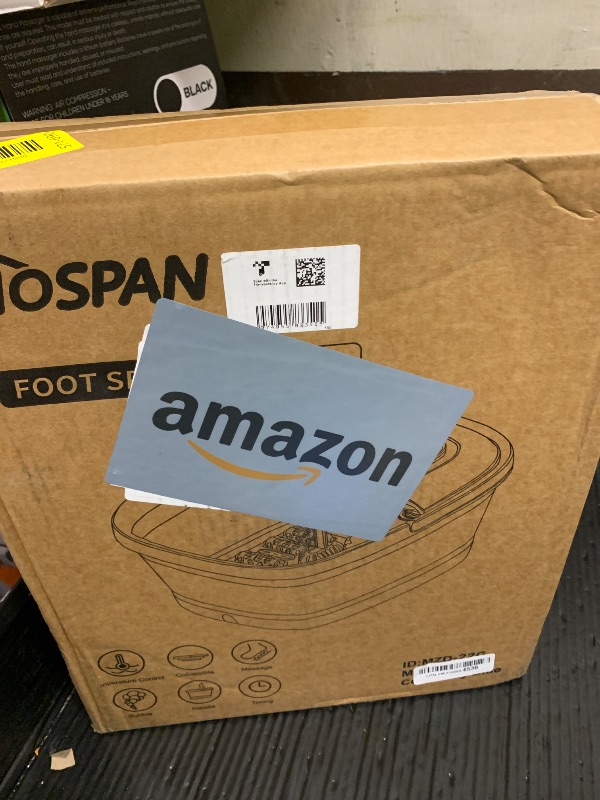 Photo 1 of **Does not heat**HOSPAN Collapsible Foot Spa with Heat, Bubble, Red Light, and Temperature Control, Foot Bath Massager with 8 Shiatsu Massage Rollers, Pedicure Foot Spa for Relaxation - FS01A