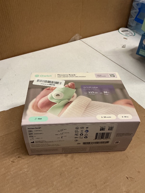 Photo 1 of Owlet Dream Sock® - FDA-Cleared Smart Baby Monitor - Track Live Pulse (Heart) Rate, Oxygen in Infants - Receive Notifications - Mint