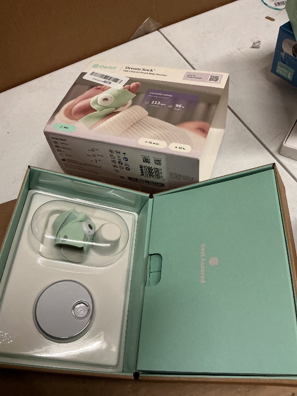 Photo 1 of Owlet Dream Sock® - FDA-Cleared Smart Baby Monitor - Track Live Pulse (Heart) Rate, Oxygen in Infants - Receive Notifications - Mint