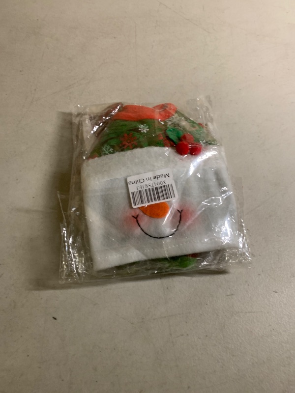 Photo 1 of 2 Pcs Christmas Snowman Santa Claus Christmas Tissue Box Cover Soft Comfortable Napkin Paper Tissue Box Holder Modern Non Woven Fabric Kleenex Box Covers for Kitchen Bedroom Vanity Countertop