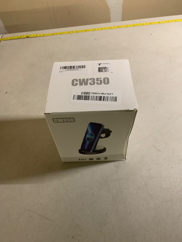 Photo 1 of 3 in 1 Charging Station for iPhone, Wireless Charger for iPhone 17 16e 16 15 14 13 12 11 X Pro Max & Apple Watch - Wireless Charging Station for AirPods 4 3 Pro