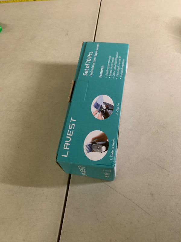 Photo 1 of 10 Professional Hair Clipper Guards Cutting Guides Compatible with Most Wahl Clippers with Organizer, Color Coded Clipper Combs Replacement - 1/16" to 1"