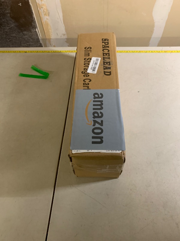 Photo 1 of SPACELEAD Slim Storage Cart 4 Tier,Bathroom Organizer Rolling Utility,Mobile Shelving Unit Slide Out for Office, Kitchen, Laundry Room & Narrow Places?Green