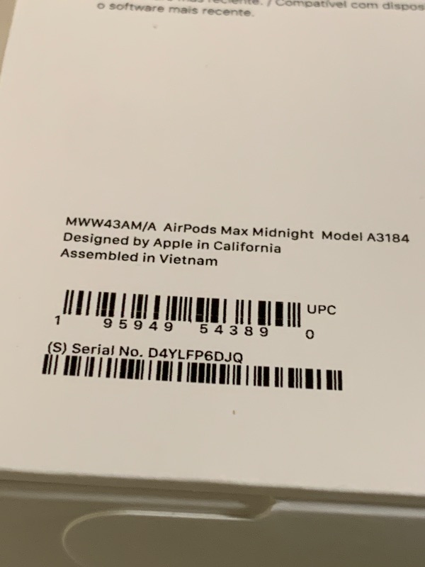 Photo 1 of Apple AirPods Max Wireless Over-Ear Headphones, Pro-Level Active Noise Cancellation, Transparency Mode, Personalized Spatial Audio, USB-C Charging, Bluetooth Headphones for iPhone - Midnight *SEALED*