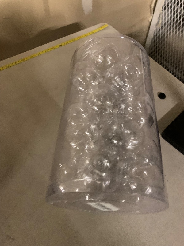 Photo 1 of 25PCS 2.64in Christmas Fillable Ornaments, DIY Plastic Transparent Hanging Balls for Festival Wedding Home Party Decors Xmas Tree Hanging