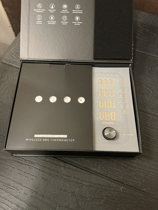 Photo 1 of INKBIRD WiFi Wireless Meat Thermometer with 360°Readable LCD Standalone Base?4 Probes Digital Food Meat Thermometer with Remote Control for BBQ, Grill, Oven, Smoker, Rotisserie, Kitchen