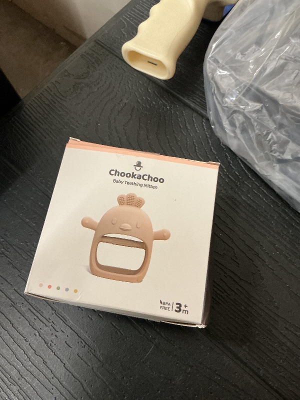 Photo 1 of 2 Pack Baby Teething Toy Silicone Teething Mitten for Babies Over 3 Months Anti Dropping Wrist Hand Teethers Baby Chew Toys for Sucking Needs, BPA Free (Ginger & Caramel)