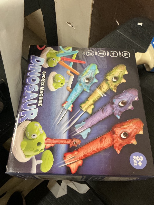 Photo 1 of 3 in 1 Dinosaur Rocket Launcher Musical Jump Toss Ring Game and Stomping Toys for Kids Outdoor with Remote Control, Indoor Outside Toy for Boys Girls 3-13 Toys for Ages 5 6 7 8 9 10 11 Birthday Gifts