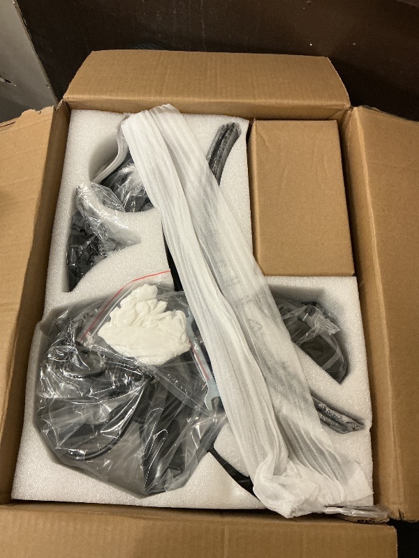 Photo 1 of 3WWWUEE Modern Black Crystal Chandelier, 20 Inch Large Ceiling Pendant Light Fixture with 50'' Adjustable Hanging Chain, 5-Light Farmhouse Chandelier for Dining Room, Living Room, Bedroom, Entryway