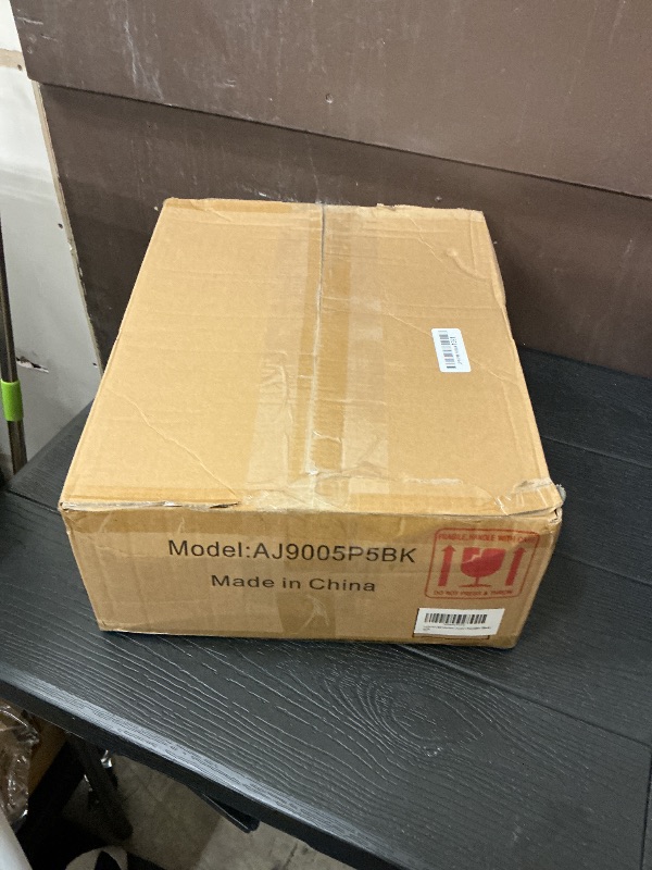 Photo 1 of 3WWWUEE Modern Black Crystal Chandelier, 20 Inch Large Ceiling Pendant Light Fixture with 50'' Adjustable Hanging Chain, 5-Light Farmhouse Chandelier for Dining Room, Living Room, Bedroom, Entryway