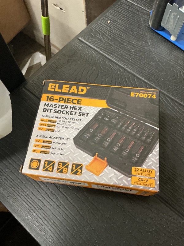 Photo 1 of 16-Piece Metric Hex Bit Socket Set - Premium S2 Steel 2mm-14mm Allen Socket Set with Socket Adapters, 1/4”, 3/8” and 1/2” Drive | Professional Mechanic Garage Tools