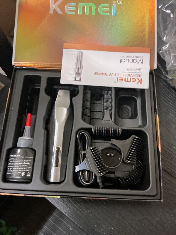 Photo 1 of KEMEI KM-3023-702 Professional Hair Clipper for Men, Zero Gapped Cordless Beard Trimmer, Barber Clippers with USB Rechargeable, Edgers, Fade Clipper, Gift for Men