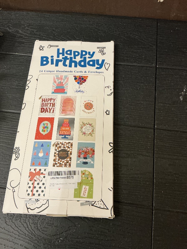 Photo 1 of 14 Pack 3D Handmade Birthday Cards Bulk with Envelopes, Unique Greeting Cards for Women & Men, 4.7×6.8 Inch, Gold Foil, Glitter, Happy Birthday Cards with Printed Messages – For Friends, Family, Coworkers