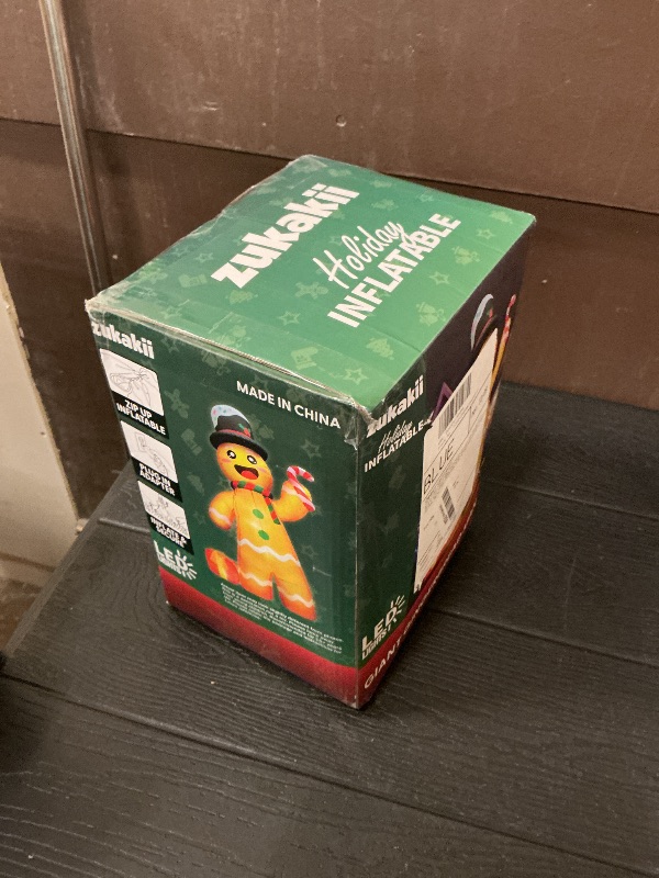 Photo 1 of 12FT Giant Christmas Inflatables Gingerbread Man Built-in Bright LED Light, Huge Christmas Decorations Outdoor Hold Candy Cane & Gift Large Christmas Blow Up Yard Decoration for Xmas Holiday Party