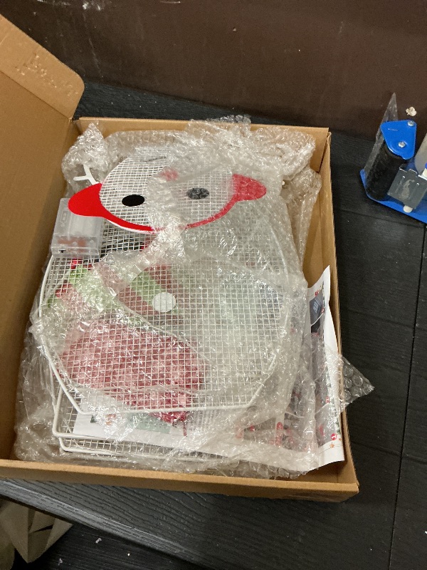 Photo 1 of 3-Piece Lighted Snowman Christmas Decorations Outdoor Yard Snow Man Family with 180 LED Lights, Snowman Yard Decorations, Christmas Yard Decorations for Outdoor Lighted Holiday Lawn Garden Porch