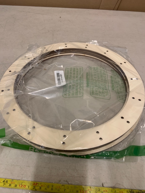 Photo 1 of 14 Inch 6 Pack Unfinished Wooden Wreath Rings Crafts Hanging Floral Hoop Garland Wood Wreath Frames for Home Decor (0.15 inch Thick,with 30 Holes)