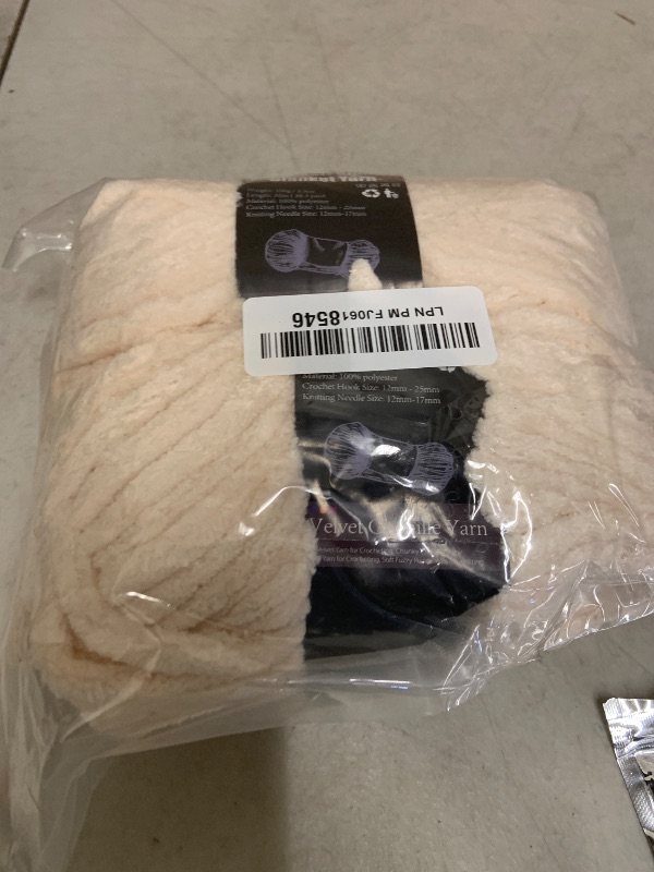 Photo 1 of 2-Pack Super Soft Chunky Yarn for Crocheting Blankets - 7oz/76.4yd Total, Thick & Plush Chenille Yarn for Quick Baby Projects, Amigurumi, Scarves, Khaki