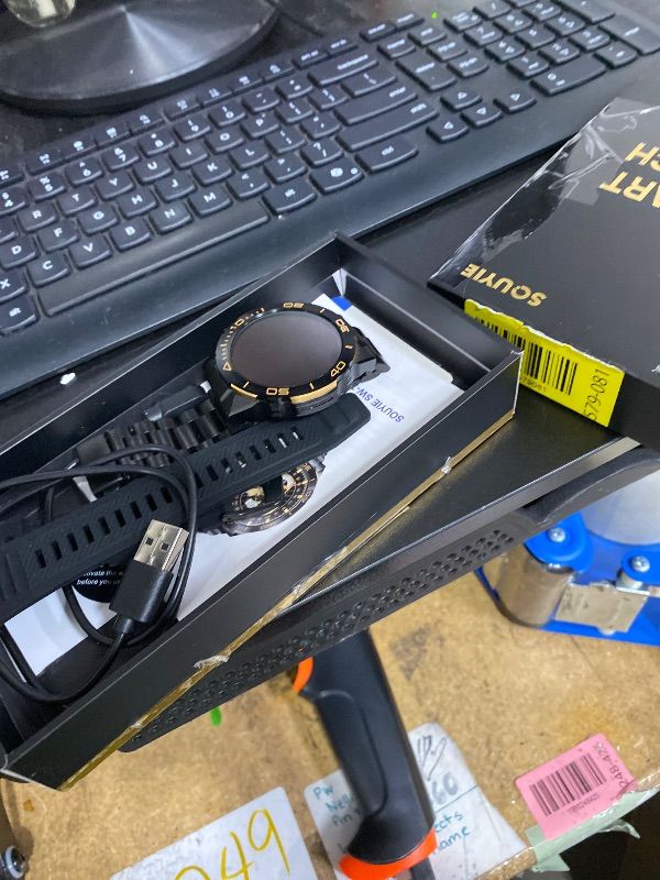 Photo 1 of Smart Watch for Men Answer/Make Call for Android iPhone, 1.43" AMOLED HD Screen Mens Luxury Watch, 400mAh Heavy Duty Smartwatch Heart Rate Blood Oxygen Blood Pressure Sleep Monitor Pedometer, 2 Straps