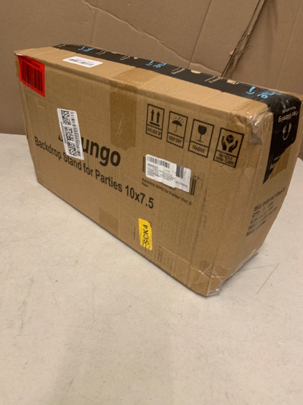 Photo 1 of 3-in-1 Backdrop Stand Kit 10x7.5 ft for Photography Studio, T-Shape Backdrop Stand for Wedding Parties, Background Stand for Photo Video Studio with Carring Bag, 6 Clamps, 2 Sandbags