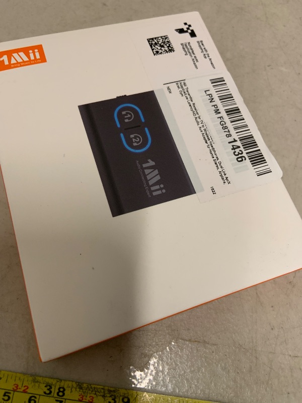 Photo 1 of 1Mii Bluetooth 5.3 Transmitter Receiver for TV to Wireless Headphones, Dual Link AptX Adaptive/Low Latency/HD Audio, Aux Adapter for Home Stereo, Airplane, Boat, Gym