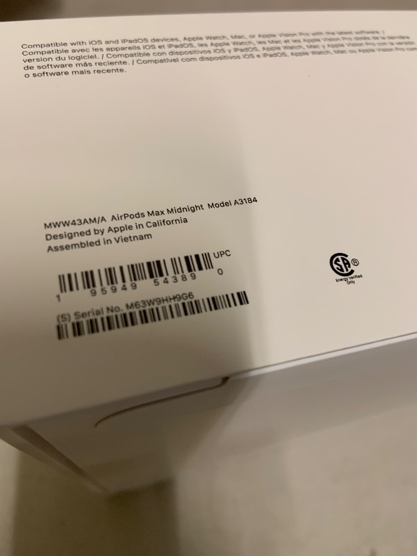 Photo 1 of Apple AirPods Max Wireless Over-Ear Headphones, Pro-Level Active Noise Cancellation, Transparency Mode, Personalized Spatial Audio, USB-C Charging, Bluetooth Headphones for iPhone - Midnight