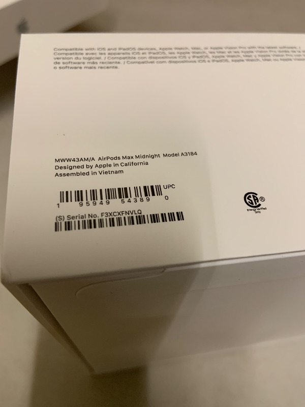 Photo 1 of Apple AirPods Max Wireless Over-Ear Headphones, Pro-Level Active Noise Cancellation, Transparency Mode, Personalized Spatial Audio, USB-C Charging, Bluetooth Headphones for iPhone - Midnight