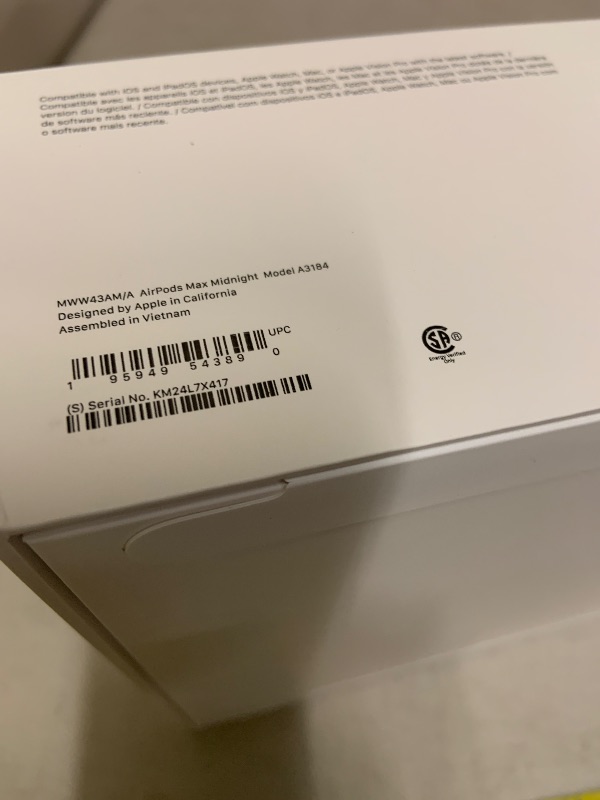 Photo 1 of Apple AirPods Max Wireless Over-Ear Headphones, Pro-Level Active Noise Cancellation, Transparency Mode, Personalized Spatial Audio, USB-C Charging, Bluetooth Headphones for iPhone - Midnight