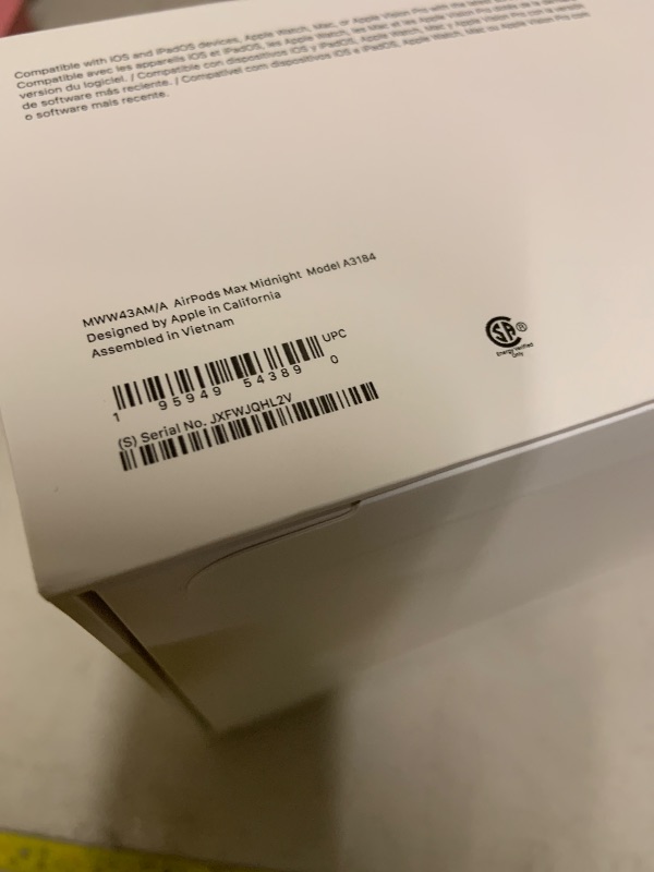 Photo 1 of Apple AirPods Max Wireless Over-Ear Headphones, Pro-Level Active Noise Cancellation, Transparency Mode, Personalized Spatial Audio, USB-C Charging, Bluetooth Headphones for iPhone - Midnight