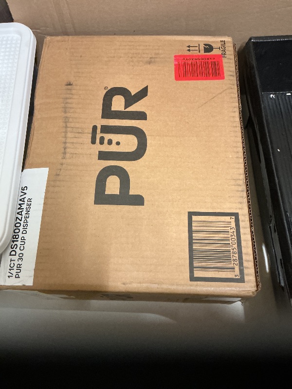 Photo 1 of **INCOMPLETE** PUR 30-Cup Countertop Water Filter Dispenser, 1 Genuine PUR Filter, 2-in-1 Powerful Filtration, Lasts 2 Months or 40 Gallons, Dishwasher Safe, White/Blue (DS1800Z)