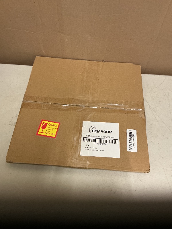 Photo 1 of Gemroom 13.5" 340mm Microwave Turntable Plate Compatible with Panasonic F06015Q00AP F06014T00AP, 13 1/2 inch Replacement Microwave Glass Plate for GE WB49X10114