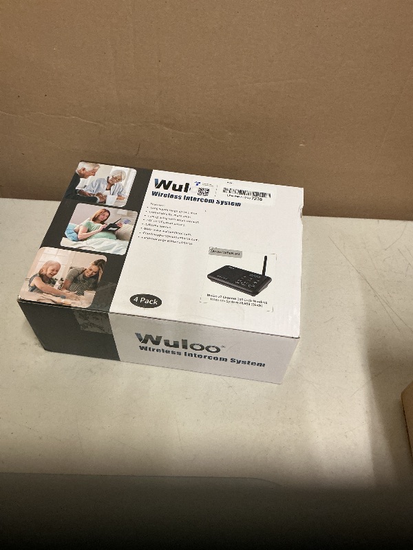 Photo 1 of Wuloo Intercoms Wireless for Home 1 Mile Range 22 Channel 100 Digital Code Display Screen, Wireless Intercom System for Home House Business Office, Room to Room Intercom Communication(4Stations Black)