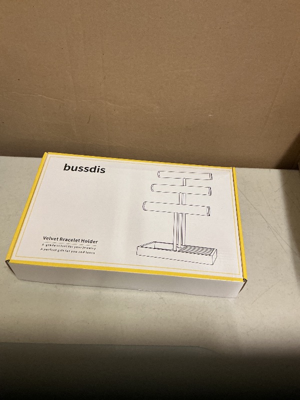 Photo 1 of 3 Tier Bracelet Holder Display - Detachable T Bar White Velvet Bracelet Holder, Jewelry Holder Organizer for Bracelet, Necklace, Watches, Rings