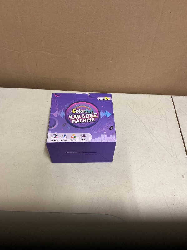 Photo 1 of Mini Karaoke Machine Toys Gifts,Kids Portable MP3 Player with 2 Wireless Microphone and LED,Christmas Birthday Gifts for Girls Boys 3 4 5 6 7 8+ Year Old (Purple)