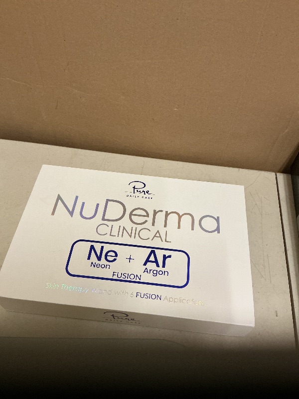 Photo 1 of Pure Daily Care NuDerma Clinical Portable Skin Therapy Wand, Machine with 6 Fusion Neon + Argon Wands – Anti Aging - Clarifying - Skin Tightening & Radiance - Wrinkle Reducing
