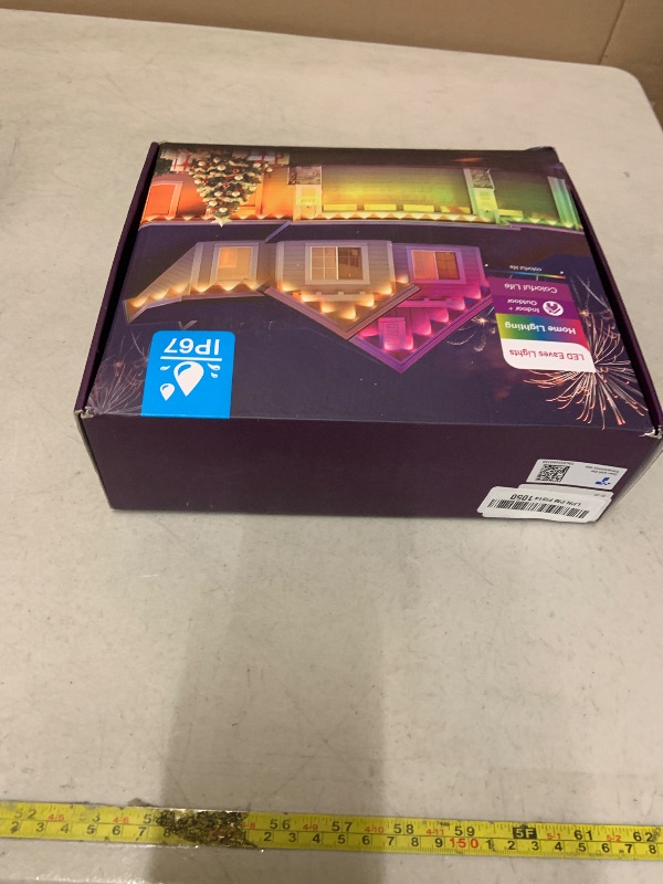 Photo 1 of POOFZY Permanent Outdoor Lights for House,200ft RGB+IC Smart Outdoor Decor, 50 Scene Modes,App/Remote Control,for Christmas,Halloween,Daily & Holiday Party Decor,House Roof Lighting